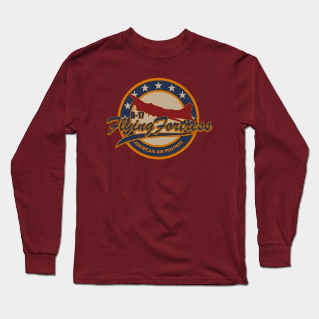 B-17 Flying Fortress Long Sleeve T-Shirt by TCP